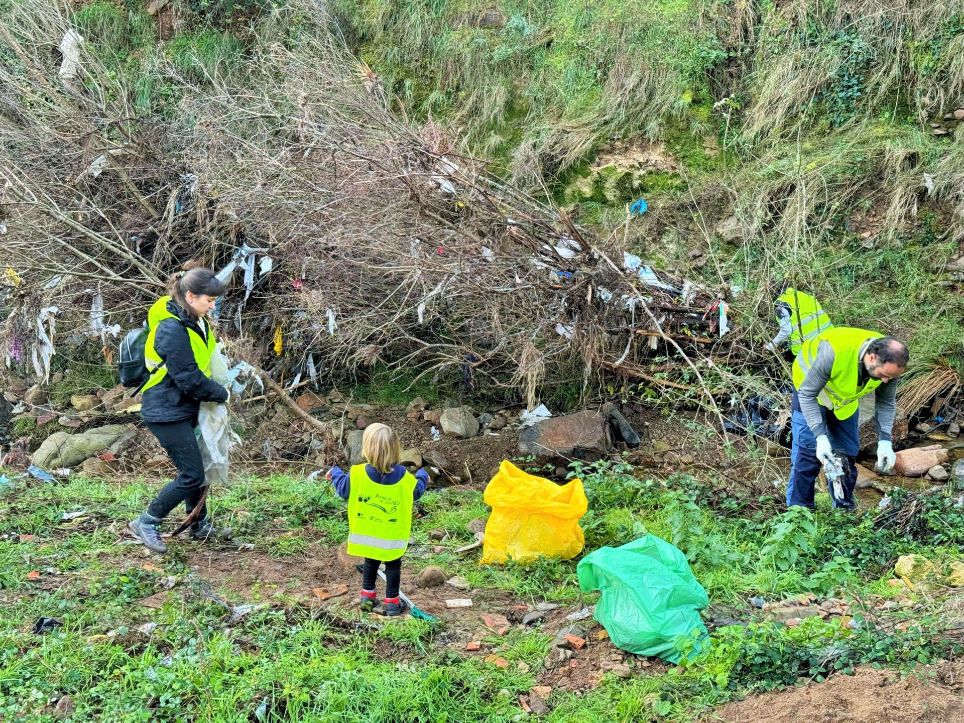 &#039;Amigos de los ríos&#039; limpia el barranco de Santa Engracia
