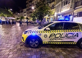 Un coche de la Policía Local de Logroño, en una imagen de archivo.