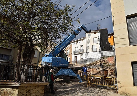 Obras del nuevo consultorio médico de Grávalos.