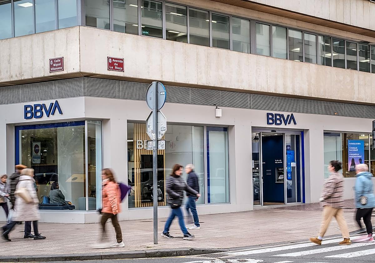 Oficina principal de BBVA en Logroño.