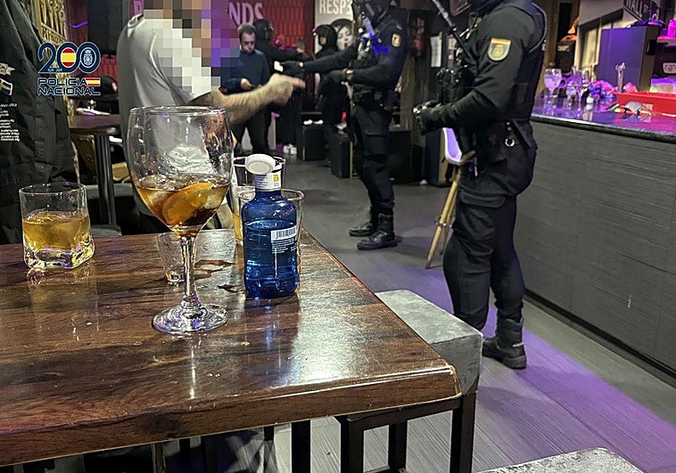 Un momento del operativo antidroga.