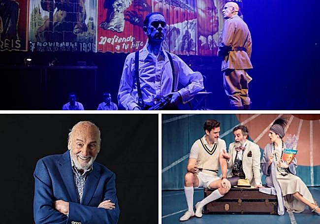 Arriba, '1936', obra coral sobre la Guerra Civil. Abajo, Altrio, que se des`ide con 'Una pequeña historia', y 'Las locuras por el veraneo' de Goldoni.