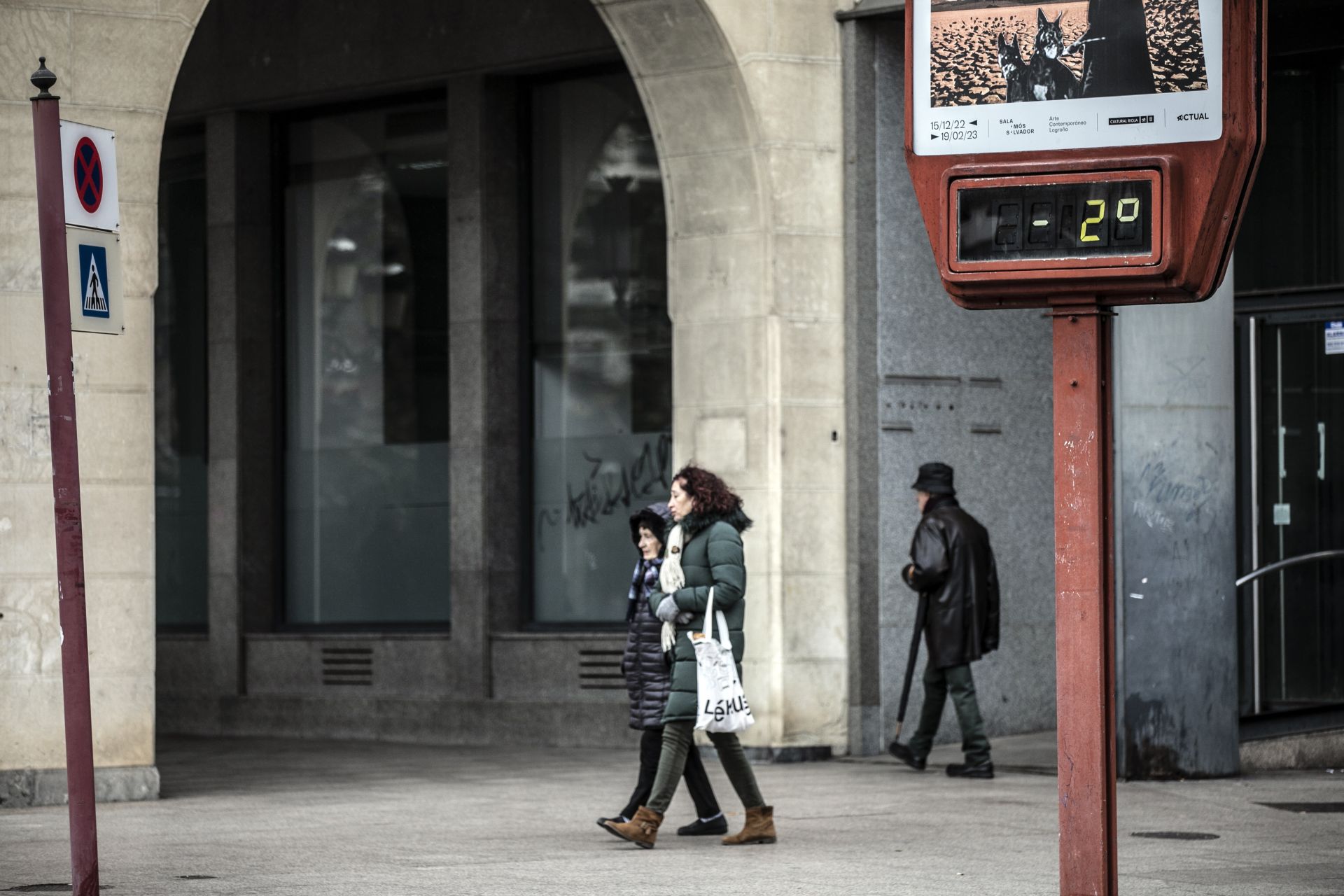 Termómetros bajo cero en Logroño.