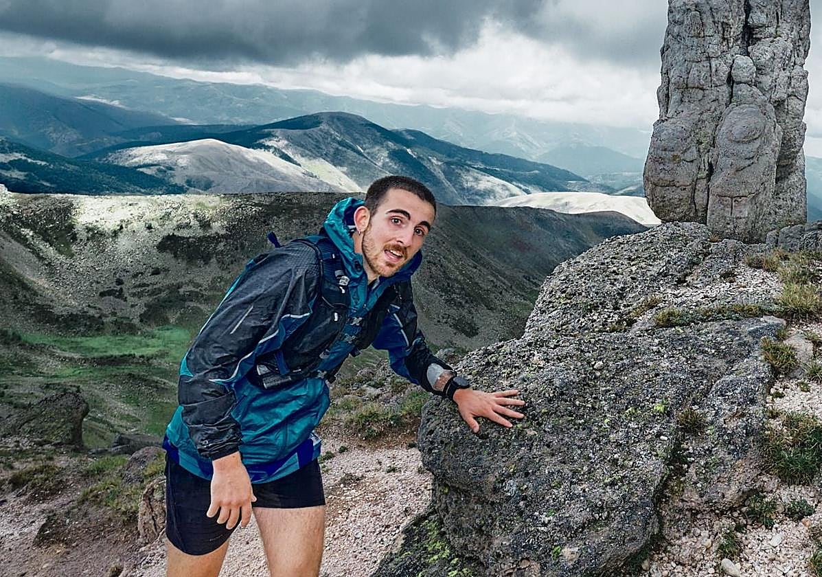 Paul Lázaro, durante una subida realizada este año al conocido Pico de Urbión.