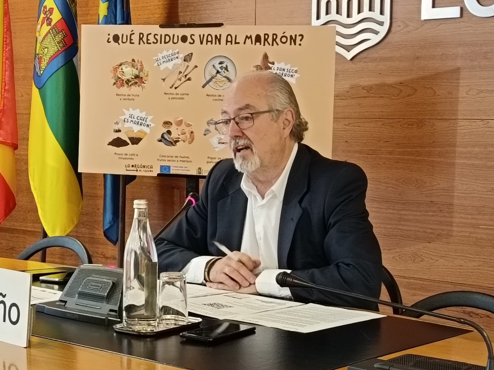 El concejal de Medio Ambiente, Jesús López, durante la presentación de la campaña.
