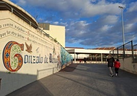 El patio del CEIP Gonzalo de Berceo de Villamediana de Iregua, en la tarde de ayer.