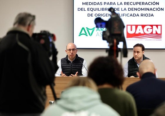 Igor Fonseca, ARAG-Asaja, y Jorge González, UAGN