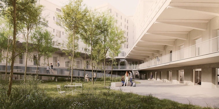 Adiós al parque rebajado: «El jardín se acondicionará a la cota de la rasante de los locales de las plantas bajas»