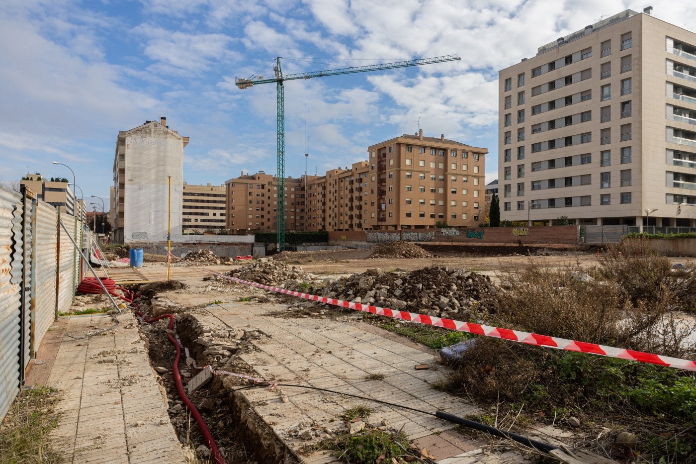 Viviendas en construcción en Logroño en una imagen tomada el pasado mes de diciembre.