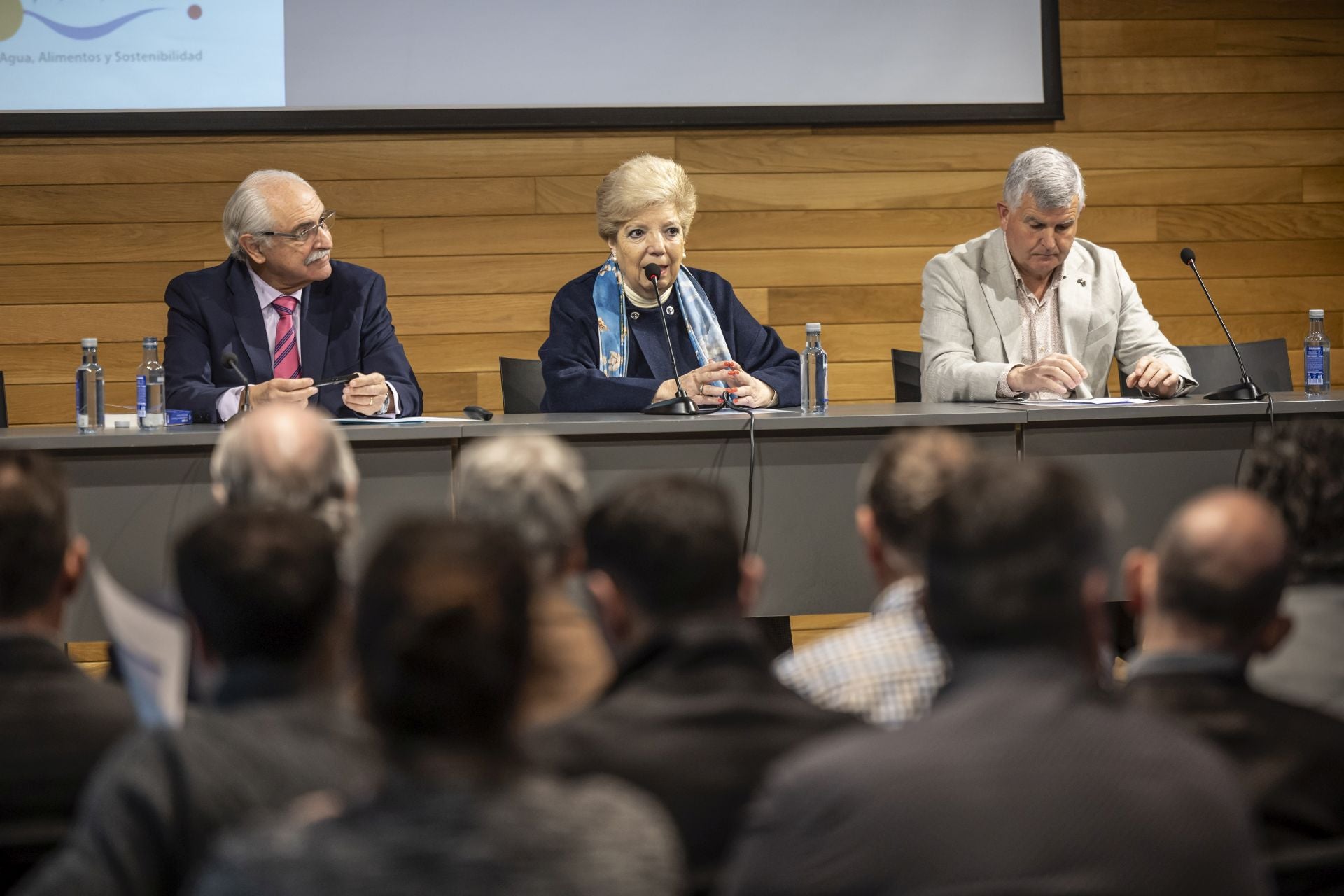 José Trigueros, María Cruz Díaz y Pedro Lara, durante la presentación de la jornada 'La Retorna: una obra de ingeniería única'.