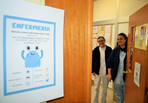 Teresa Rodríguez y Silvia Maestre, enfermeras del CEE Marqués de Vallejo de Logroño.