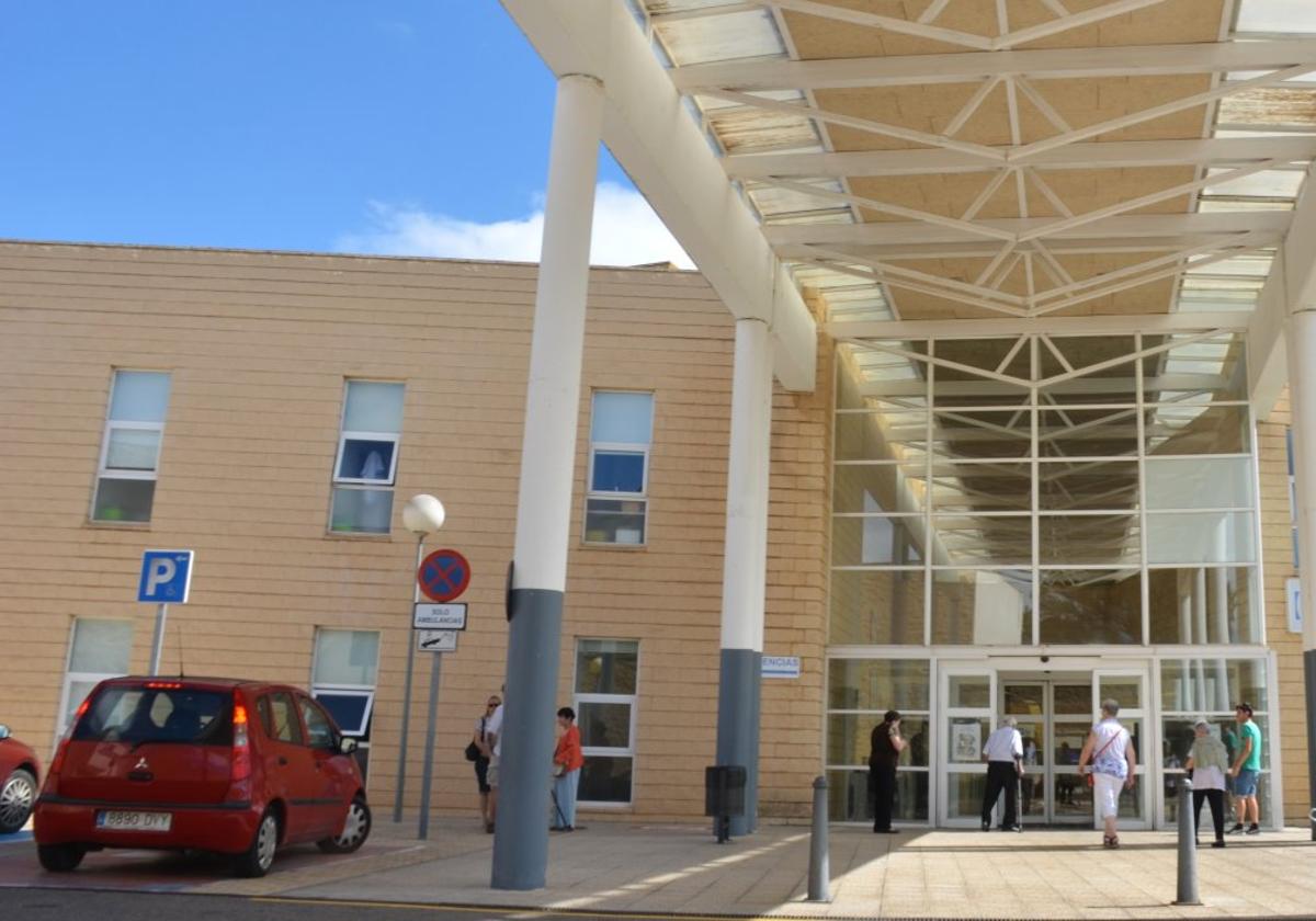 Zona de la entrada principal a las instalaciones del Hospital de Calahorra.