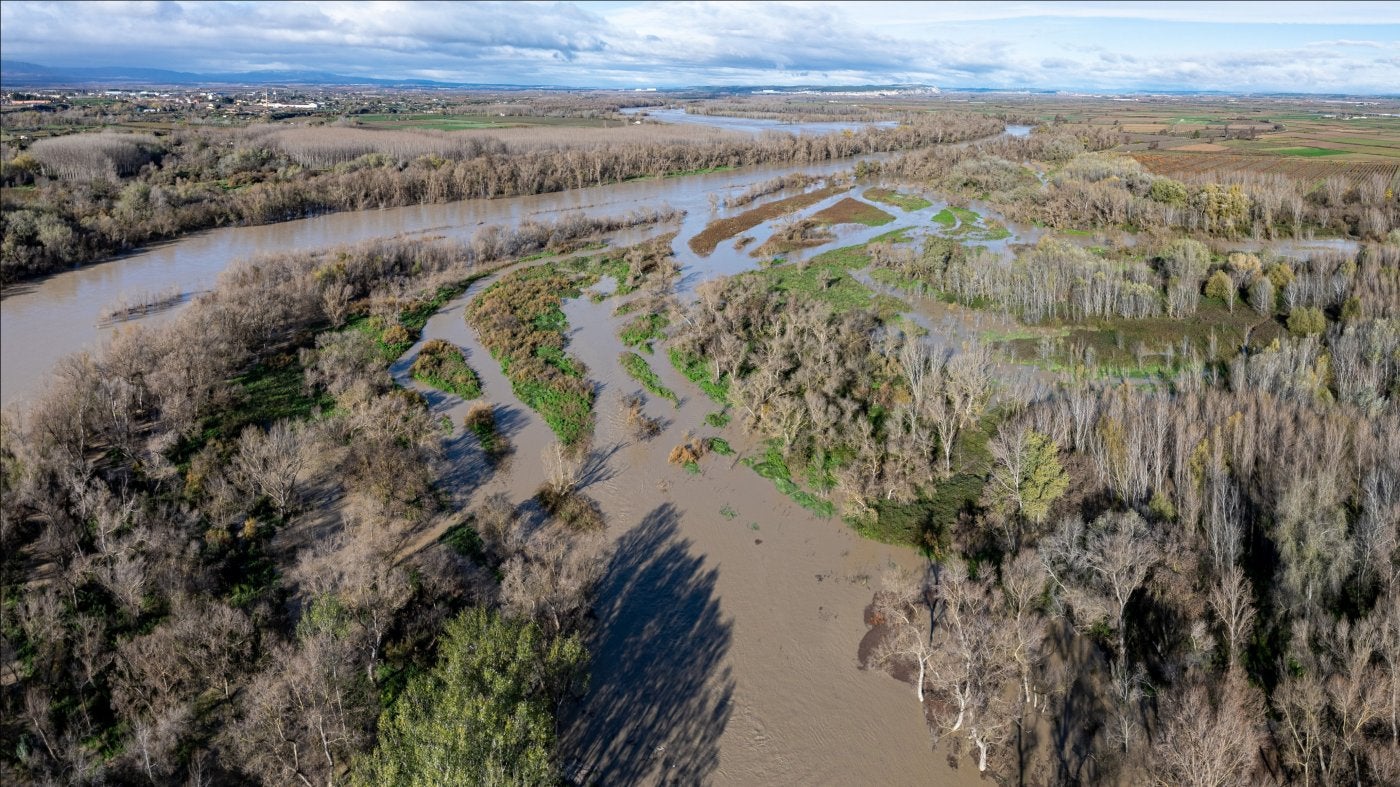 La apertura de antiguos brazos dio caminos a la crecida del Ebro.