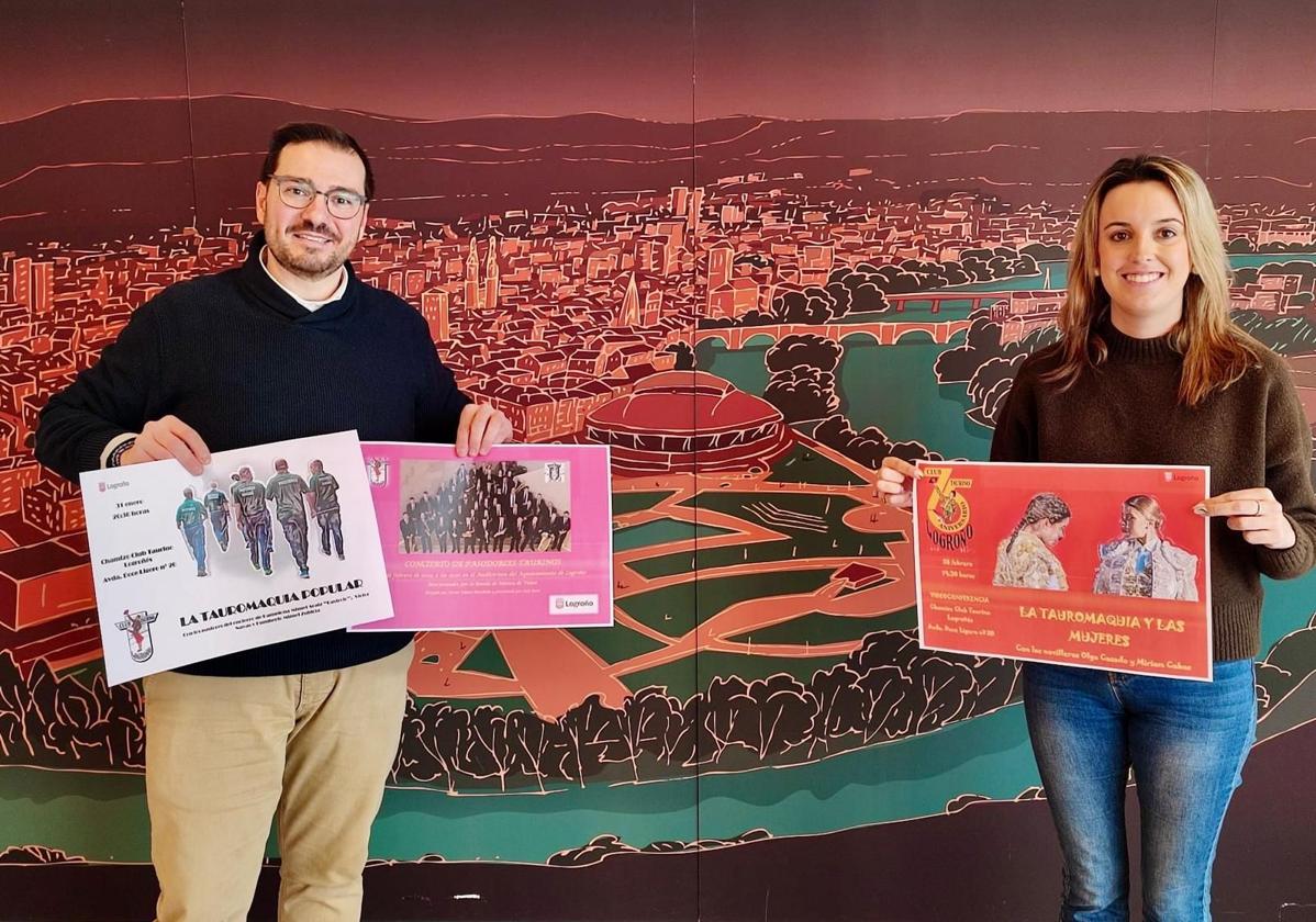 Ignacio Pascual y Laura Lázaro presentaron las próximas actividades del Club Taurino Logroñés