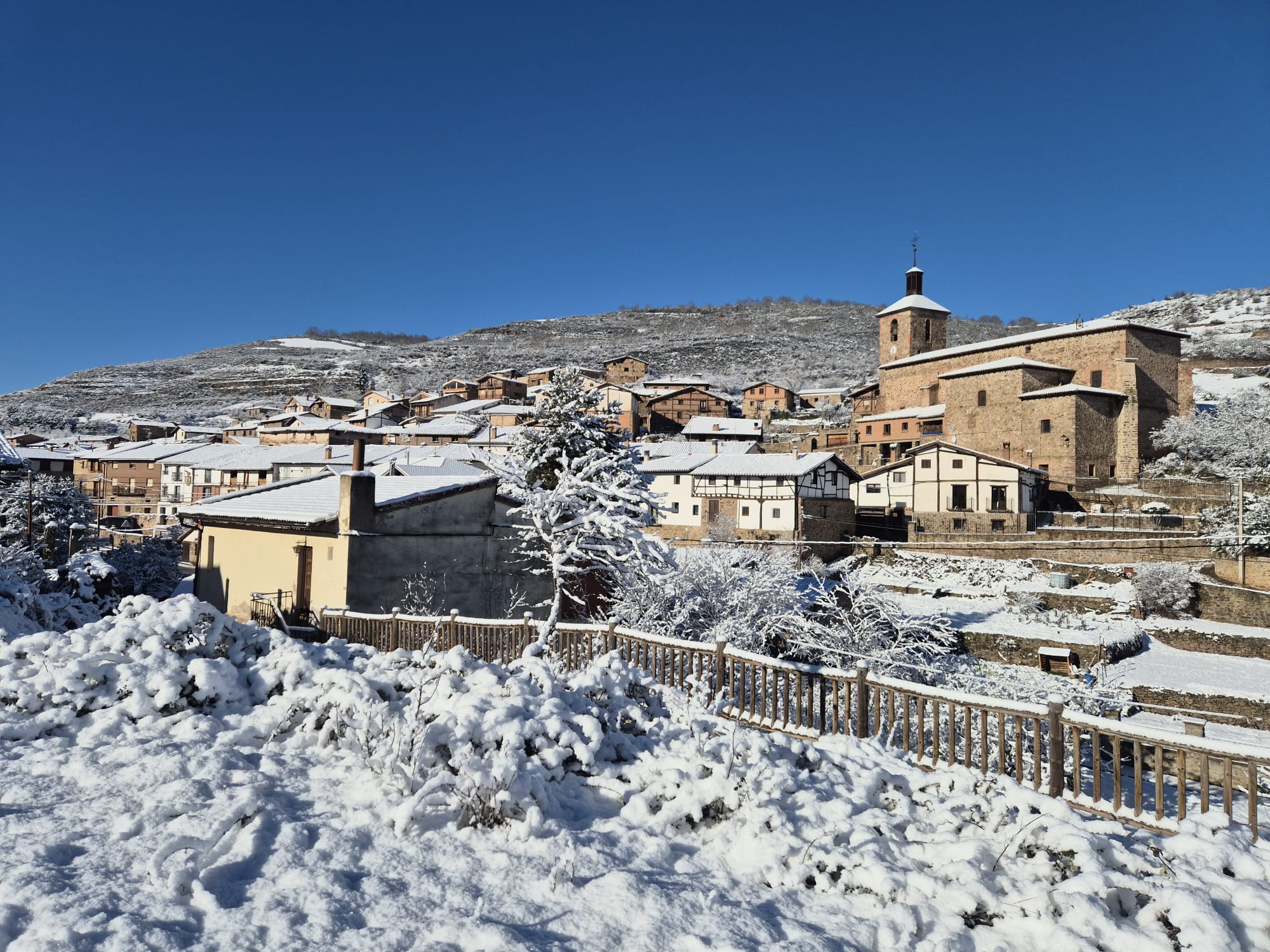 Laguna de Cameros, nevado.