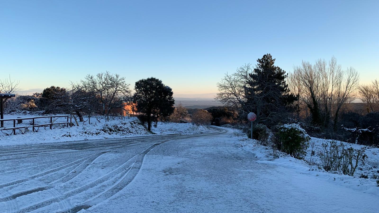 Estampa de nieve en Las Ruedas de Ocón.