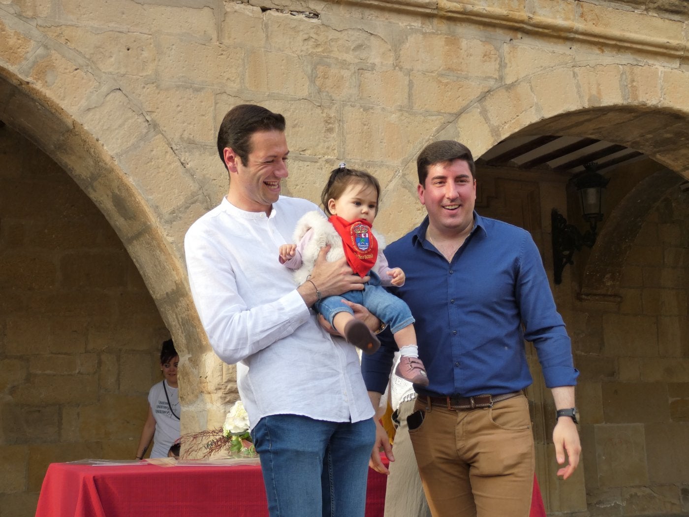 Óscar Reina y Raúl Riaño, durante la celebración del año pasado.