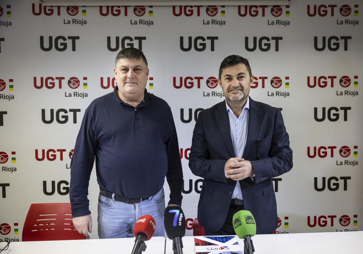 Javier Marzo, presidente de UPTA en La Rioja, y Eduardo Abad, responsable de la organización a nivel nacional, han explicado el plan de relevo.