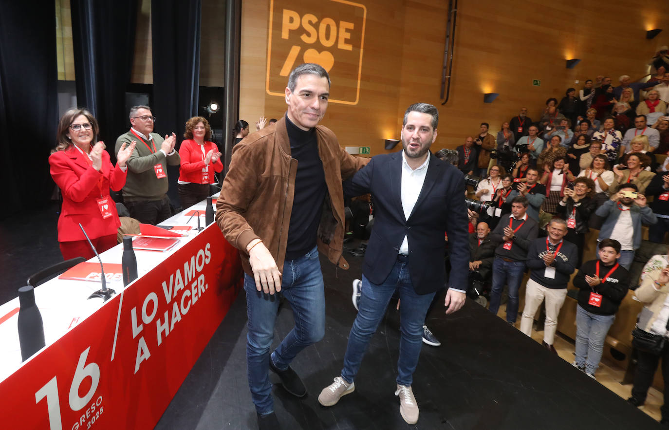 La intervención de Pedro Sánchez en el Congreso Regional del PSOE riojano, en imágenes