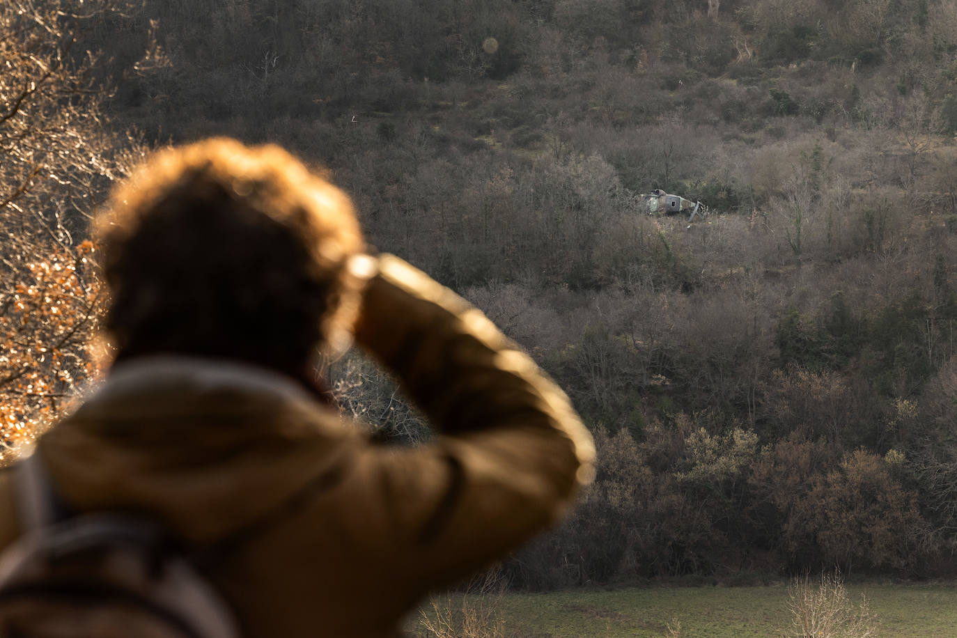 El accidente del helicóptero militar siniestrado, en imágenes