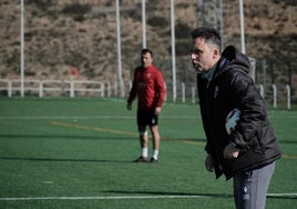 Rodríguez, ayer, en el entrenamiento de la UDL.