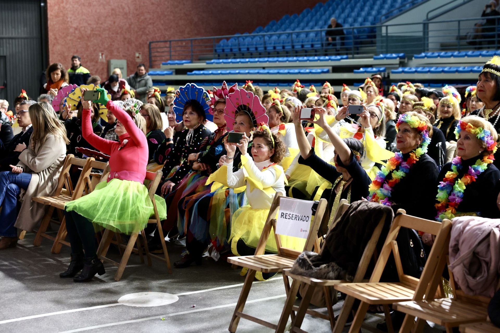Los mayores celebran el Carnaval con una fiesta de disfraces en el Polideportivo Las Gaunas