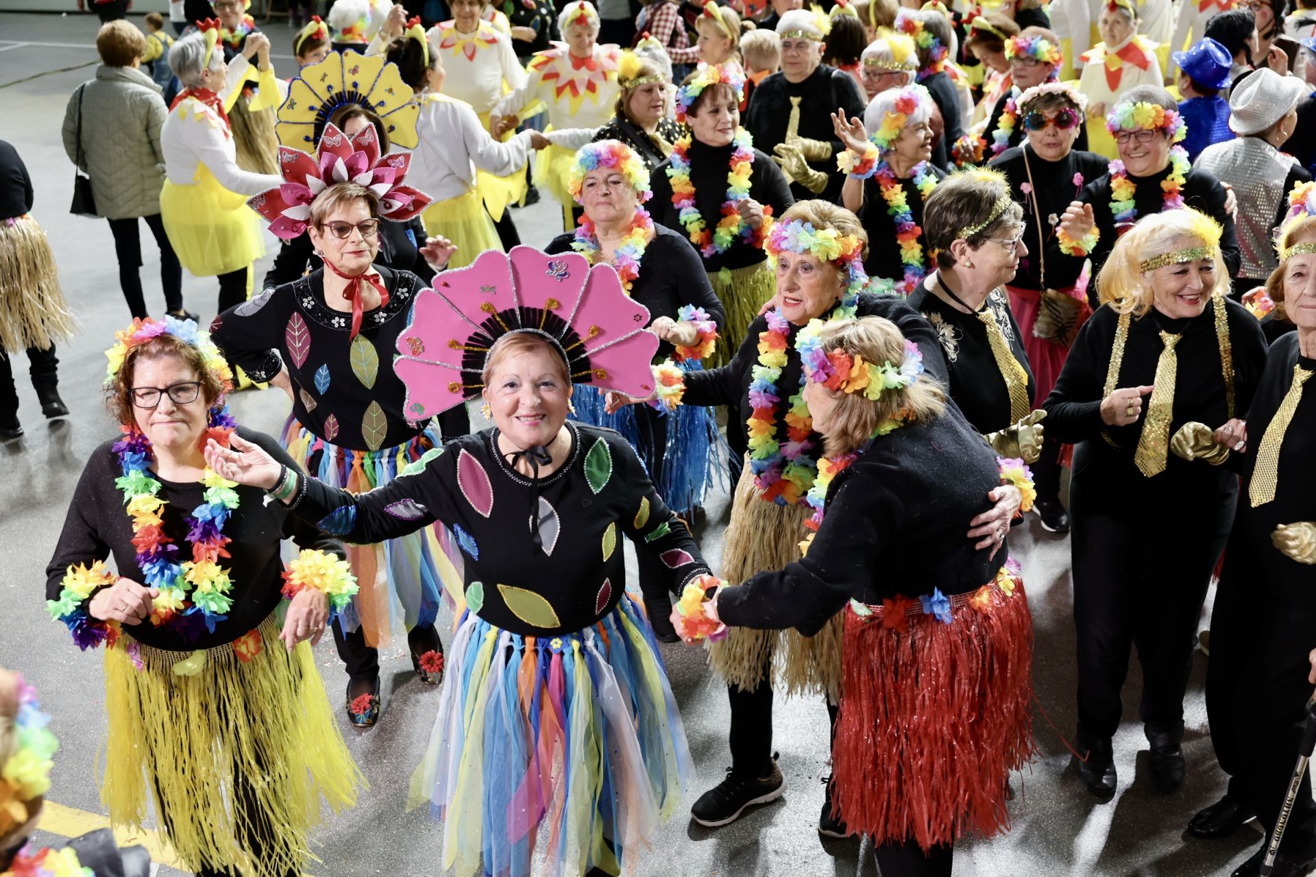 Los mayores celebran el Carnaval con una fiesta de disfraces en el Polideportivo Las Gaunas