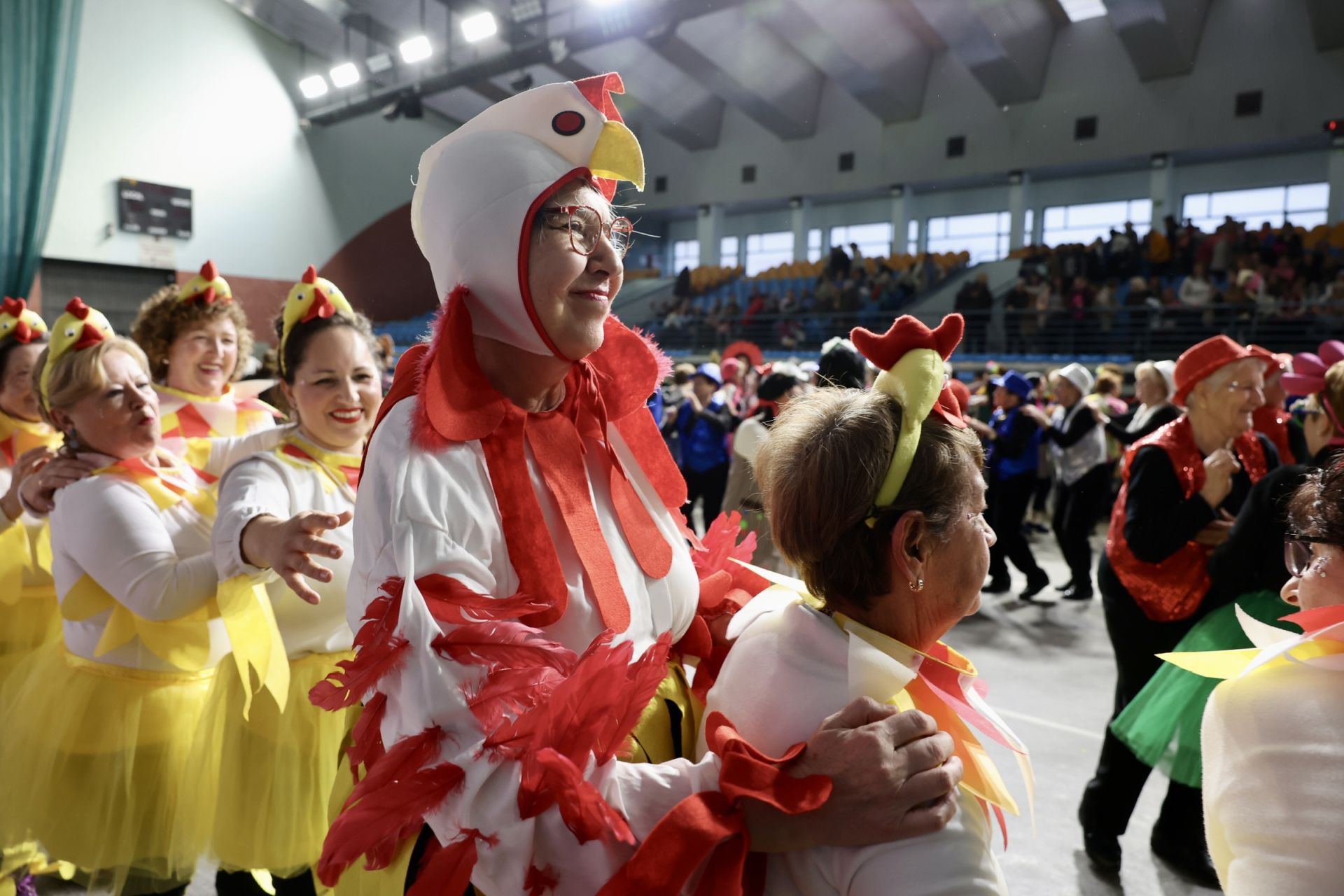 Los mayores celebran el Carnaval con una fiesta de disfraces en el Polideportivo Las Gaunas