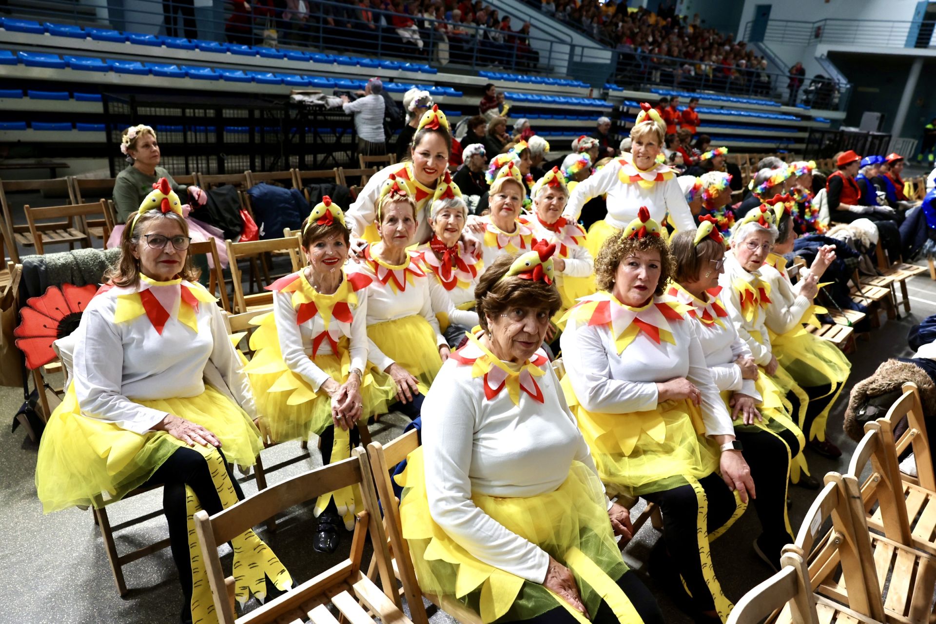 Los mayores celebran el Carnaval con una fiesta de disfraces en el Polideportivo Las Gaunas