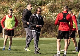 Yayo Urzay, en el entrenamiento de ayer.