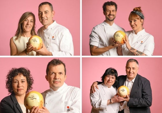 Rodrigo y Bea, cocineros y propietarios de Arsa, en los fogones del restaurante.
