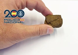 Hachís incautado por la Policía Nacional.