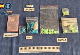 Drogas encontradas por la Policía Nacional.