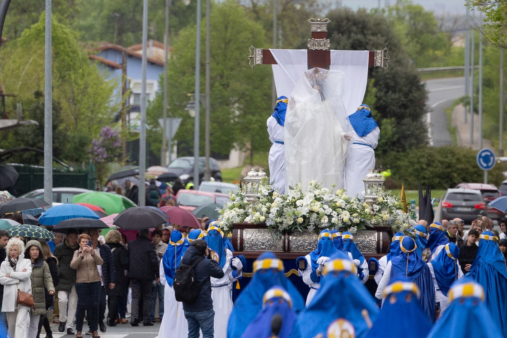 Las imágenes de la procesión de Cristo Resucitado, en Logroño