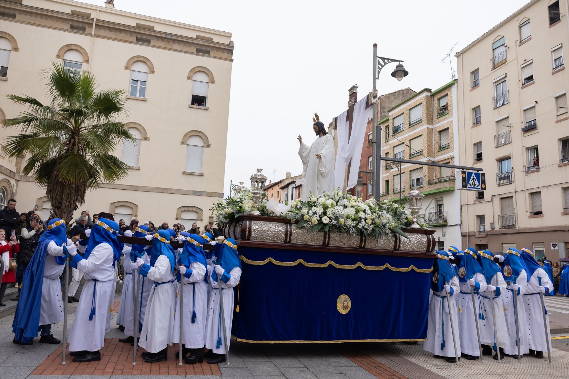 Las imágenes de la procesión de Cristo Resucitado, en Logroño