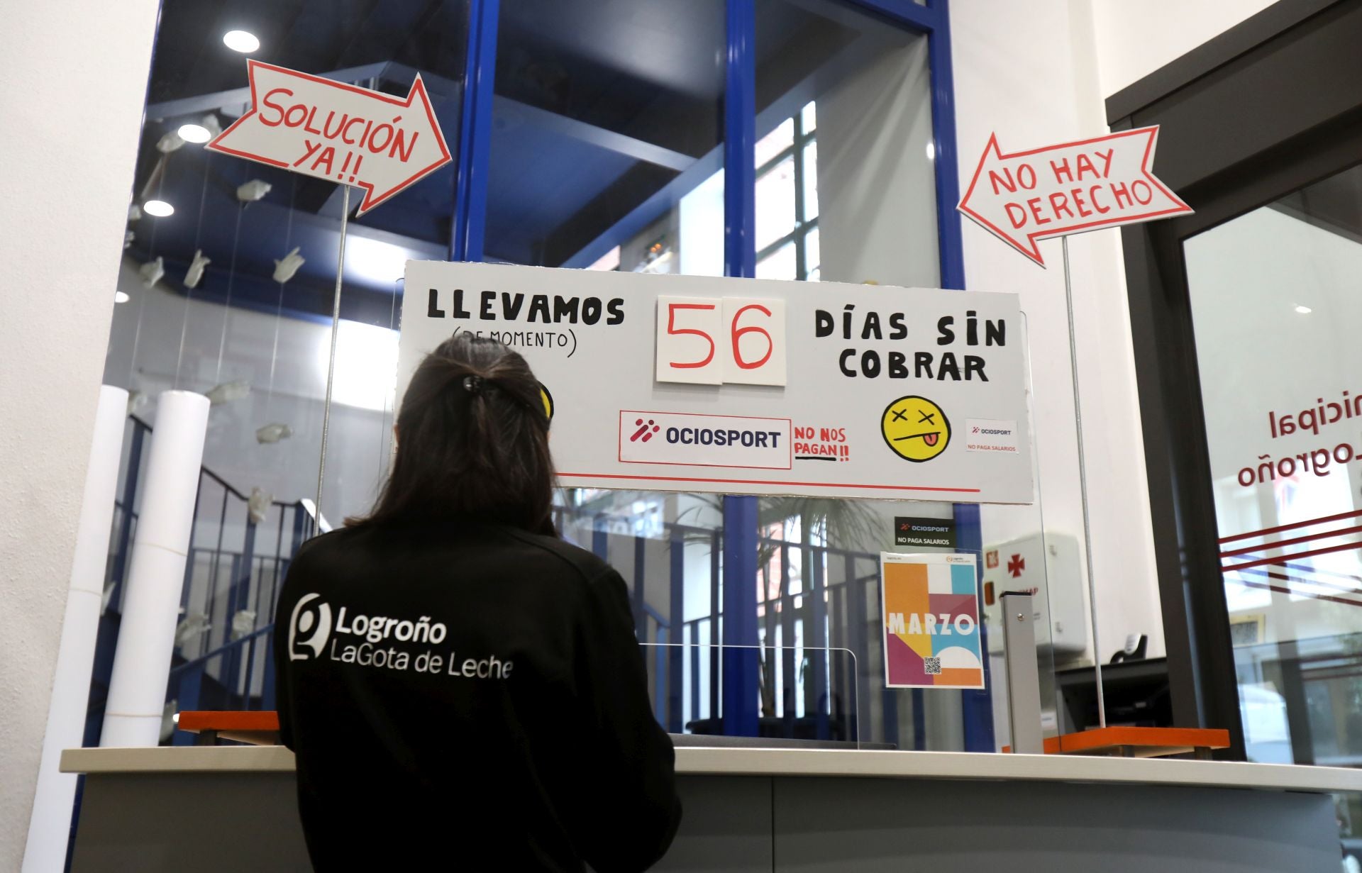 Protesta de los trabajadores de La Gota de Leche en una imagen de archivo mientras siguen acumulando «días sin cobrar».