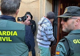 Reconstrucción del crimen de Cuzcurrita con la presencia de los dos acusados.