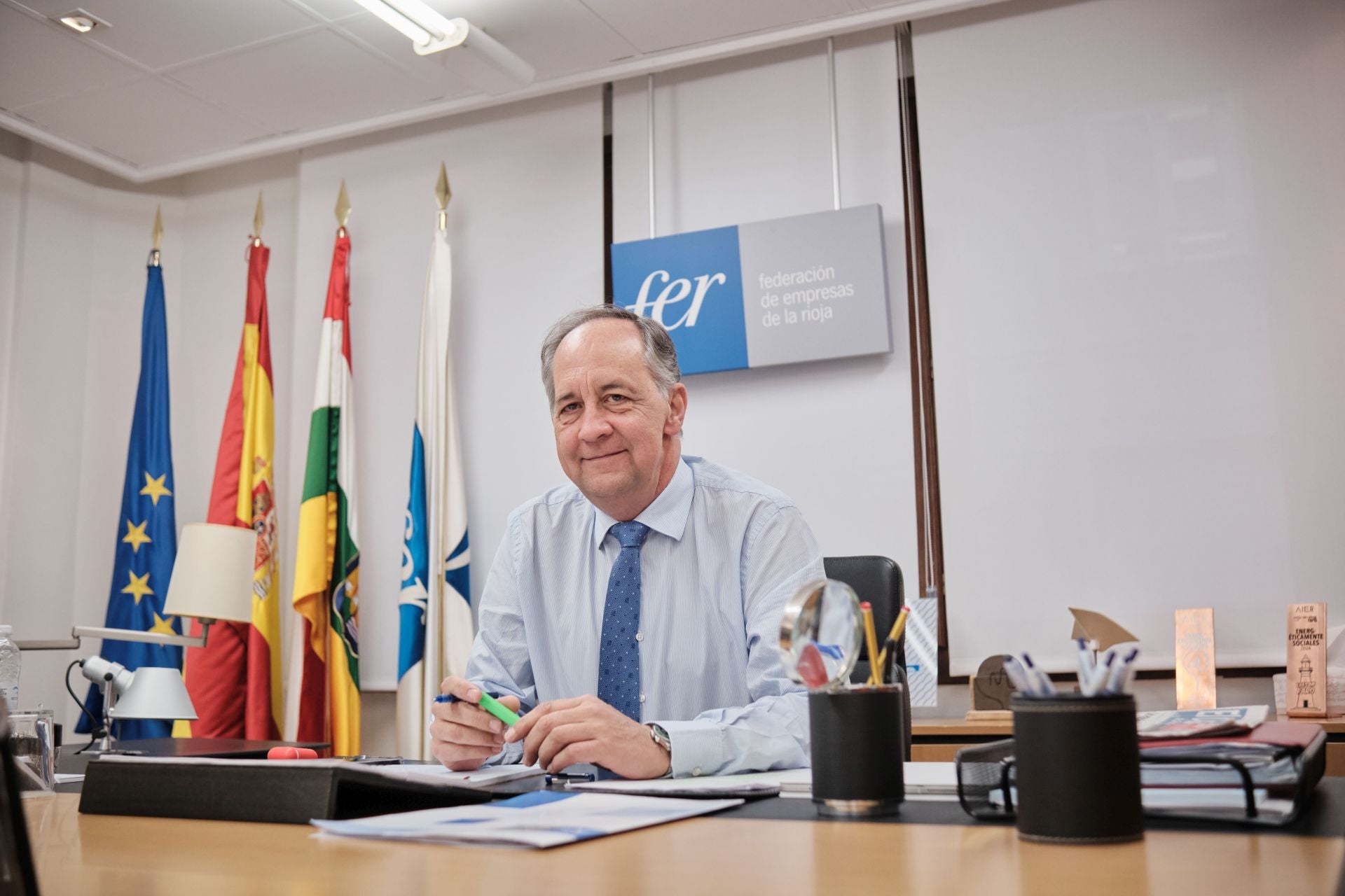 Eduardo de Luis, presidente de la FER y la Cámara.