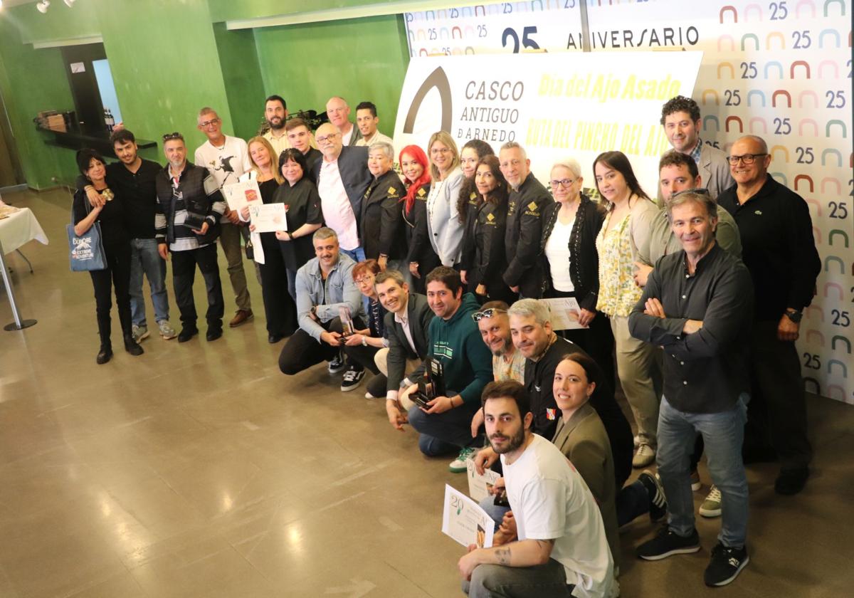 La entrega de premios del mejor pincho del ajo.