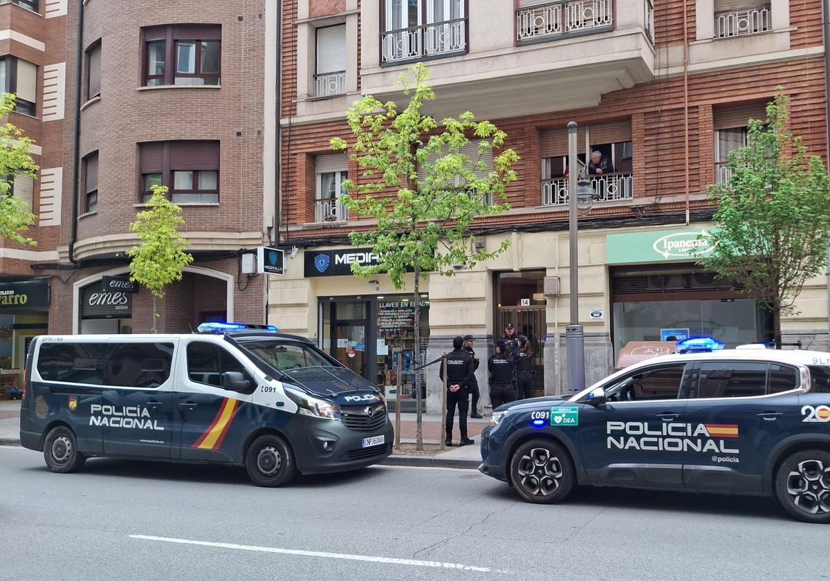 Despliegue policial por una falsa alarma en el centro de Logroño
