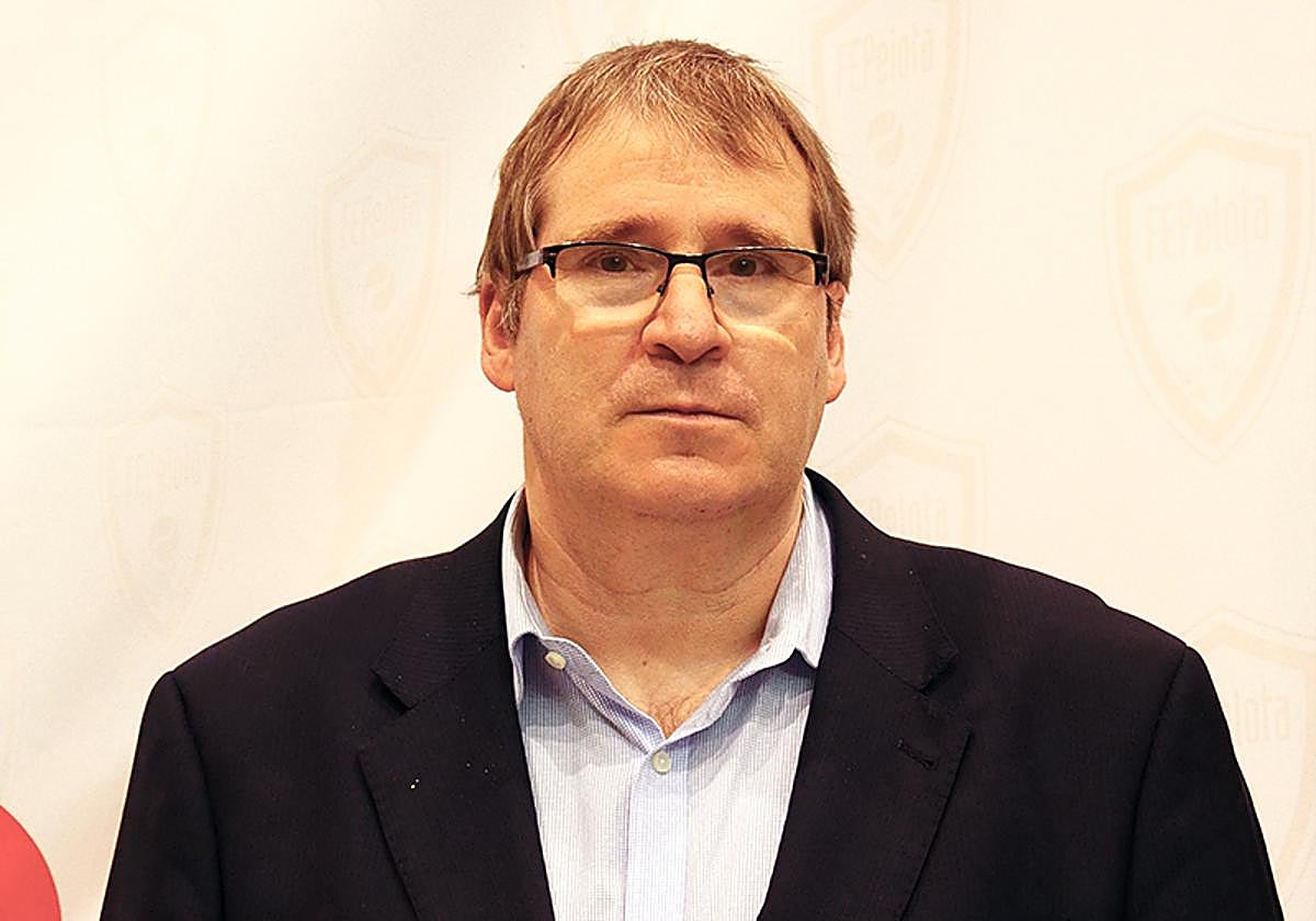 Javier Conde Zandueta, presidente de la Federación Española de Pelota.