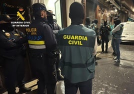 Intervención de la Guardia Civil y la Policía Local en Arnedo.