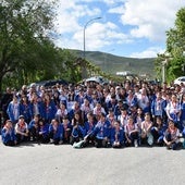 Fotografía de familia de los scouts de Autol antes de iniciar la ruta a Valbuena.