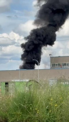 La gran humareda del incendio de Euroresin