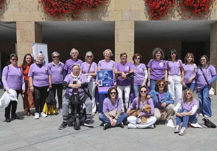Pacientes con fibromialgia, este lunes en Logroño.