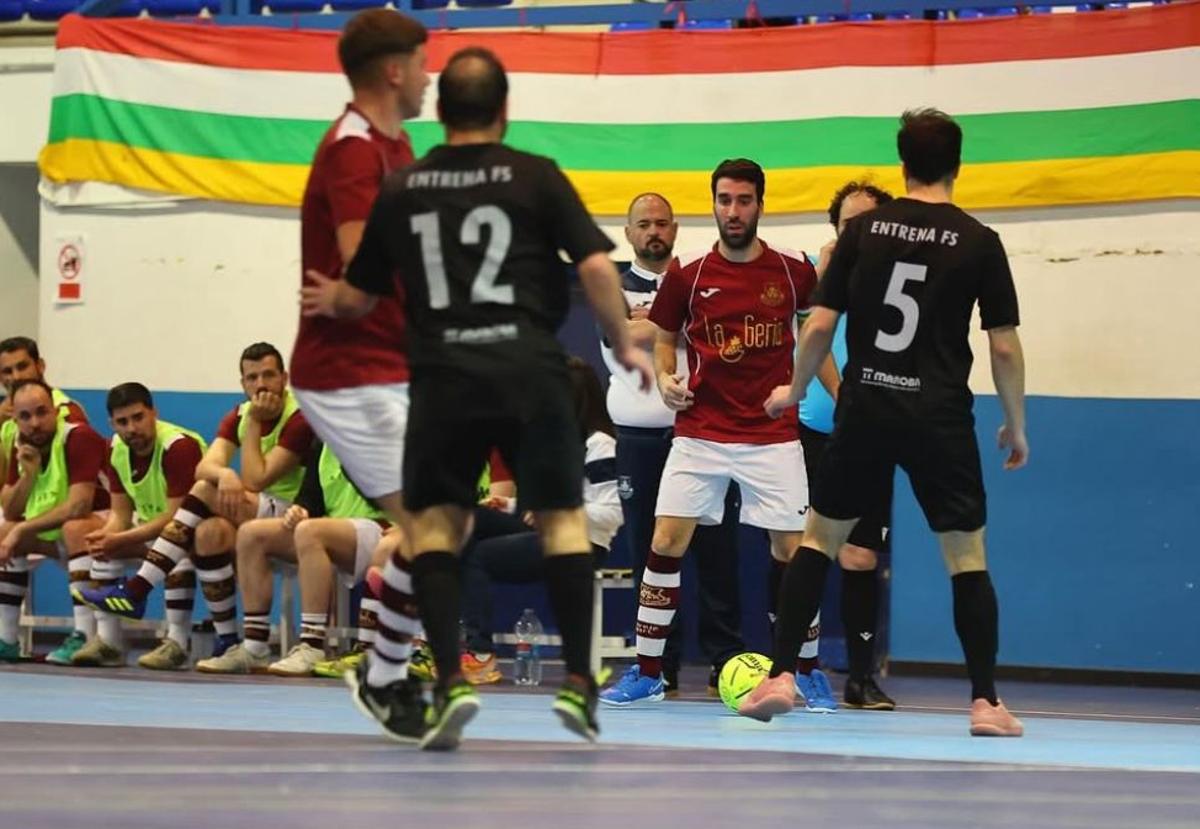 Imagen del partido entre Sparta y Entrena.