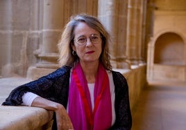 Marta Sanz en el I Encuentro de Editoriales Independientes celebrado en 2023 en San Millán de la Cogolla.