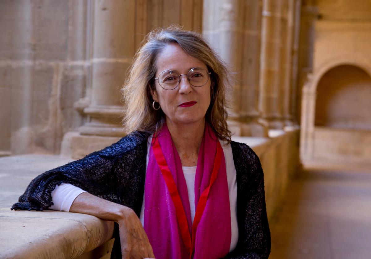Marta Sanz en el I Encuentro de Editoriales Independientes celebrado en 2023 en San Millán de la Cogolla.