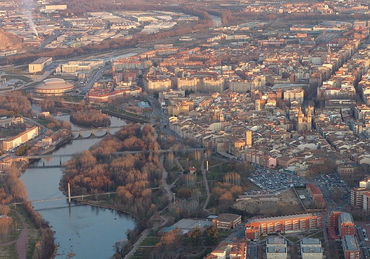 Imagen de archivo de una vista aérea de Logroño.