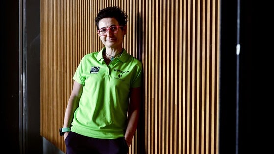 Miren Idoia Fernández posa tras un entrenamiento en el gimnasio.
